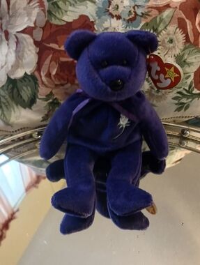 Vintage Princess Bear, 1997 TY Plush Honoring Diana, Princess Of Wales